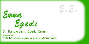 emma egedi business card